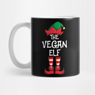 Vegan Elf Matching Family Christmas Vegetarian Mug